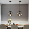 Smoke Grey Glass Dome Pendant Light | Hand-Blown Modern Ceiling Lighting | Lologe