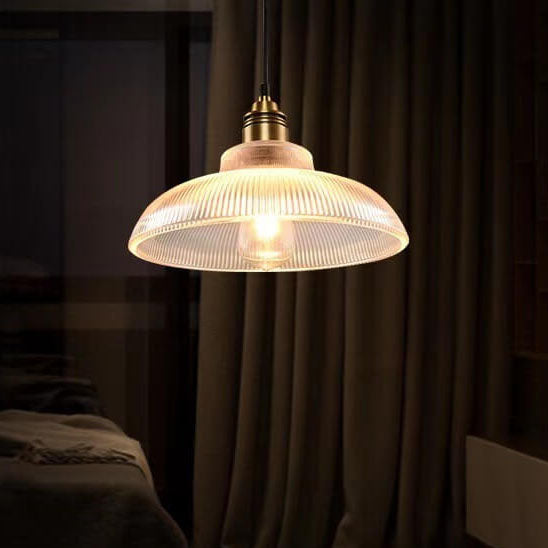Vintage Striped Glass Pendant Light | Kitchen Island Ceiling Lighting | Lologe
