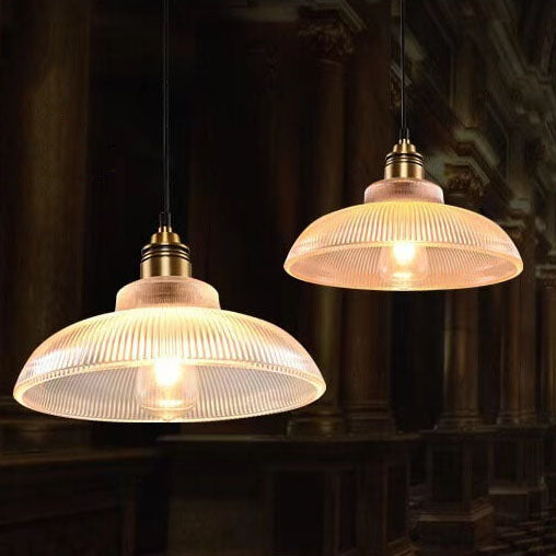 Vintage Striped Glass Pendant Light | Kitchen Island Ceiling Lighting | Lologe