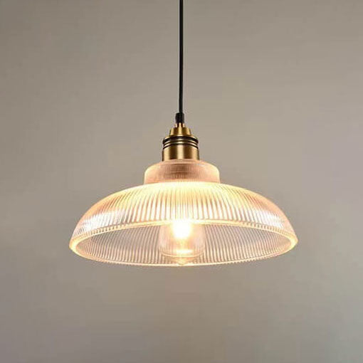 Vintage Striped Glass Pendant Light | Kitchen Island Ceiling Lighting | Lologe