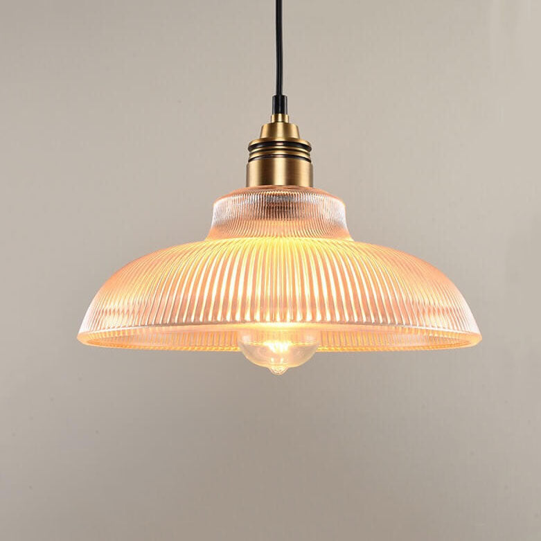 Vintage Striped Glass Pendant Light | Kitchen Island Ceiling Lighting | Lologe