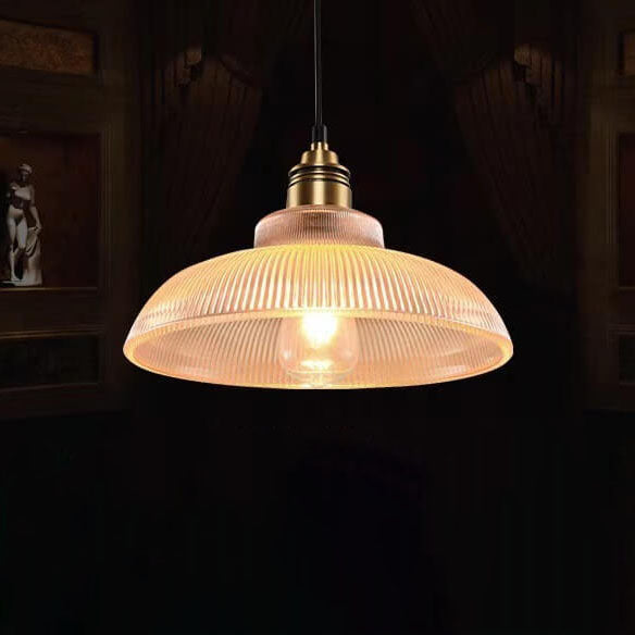 Vintage Striped Glass Pendant Light | Kitchen Island Ceiling Lighting | Lologe