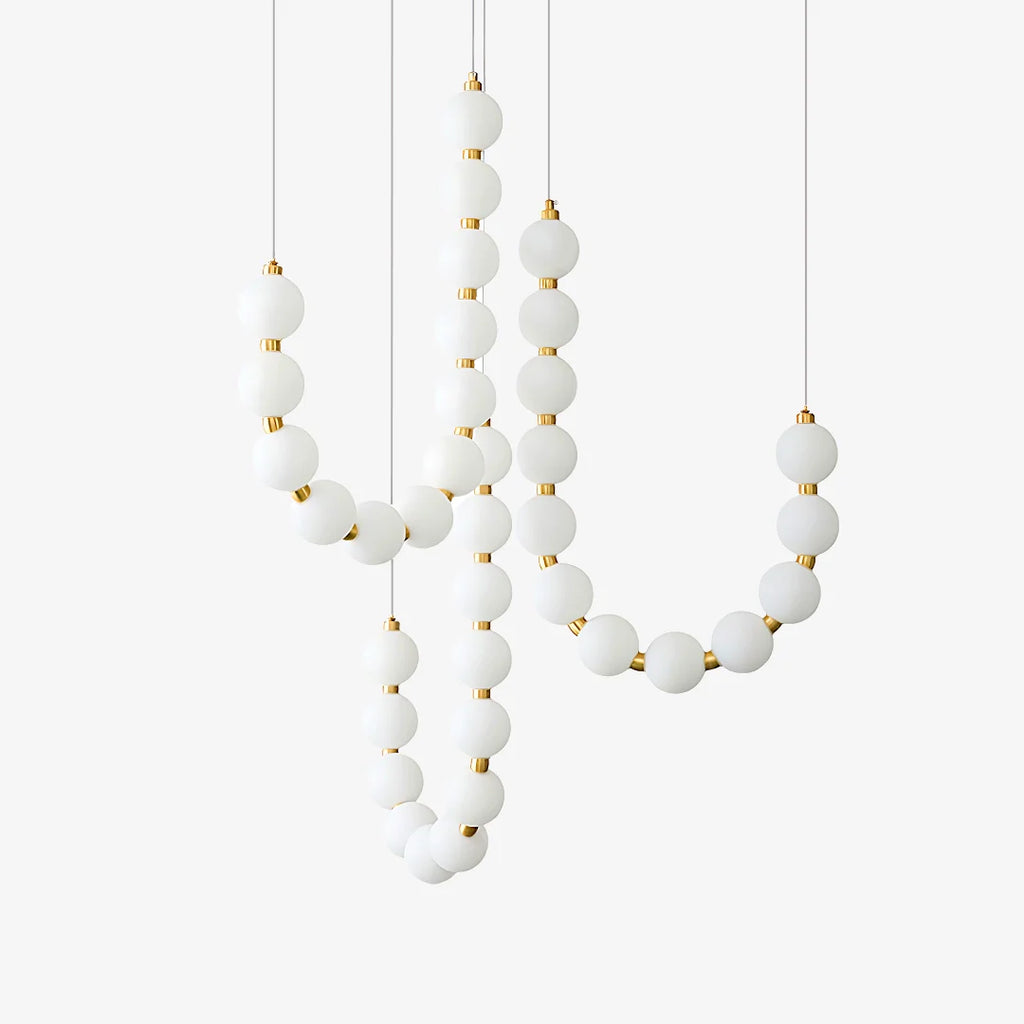 Pearl Chandelier | Modern Glass Globe Ceiling Light for Dining Room | Lologe