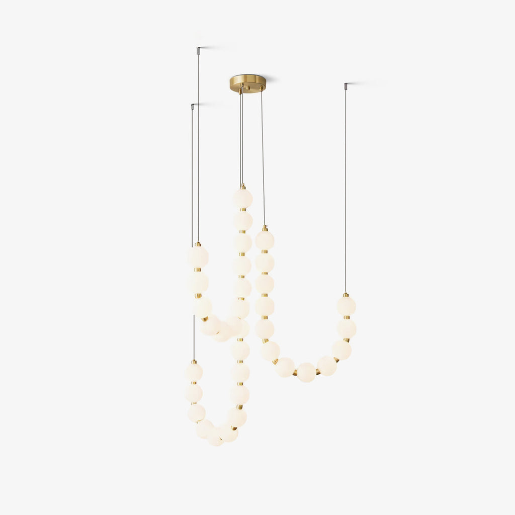 Pearl Chandelier | Modern Glass Globe Ceiling Light for Dining Room | Lologe
