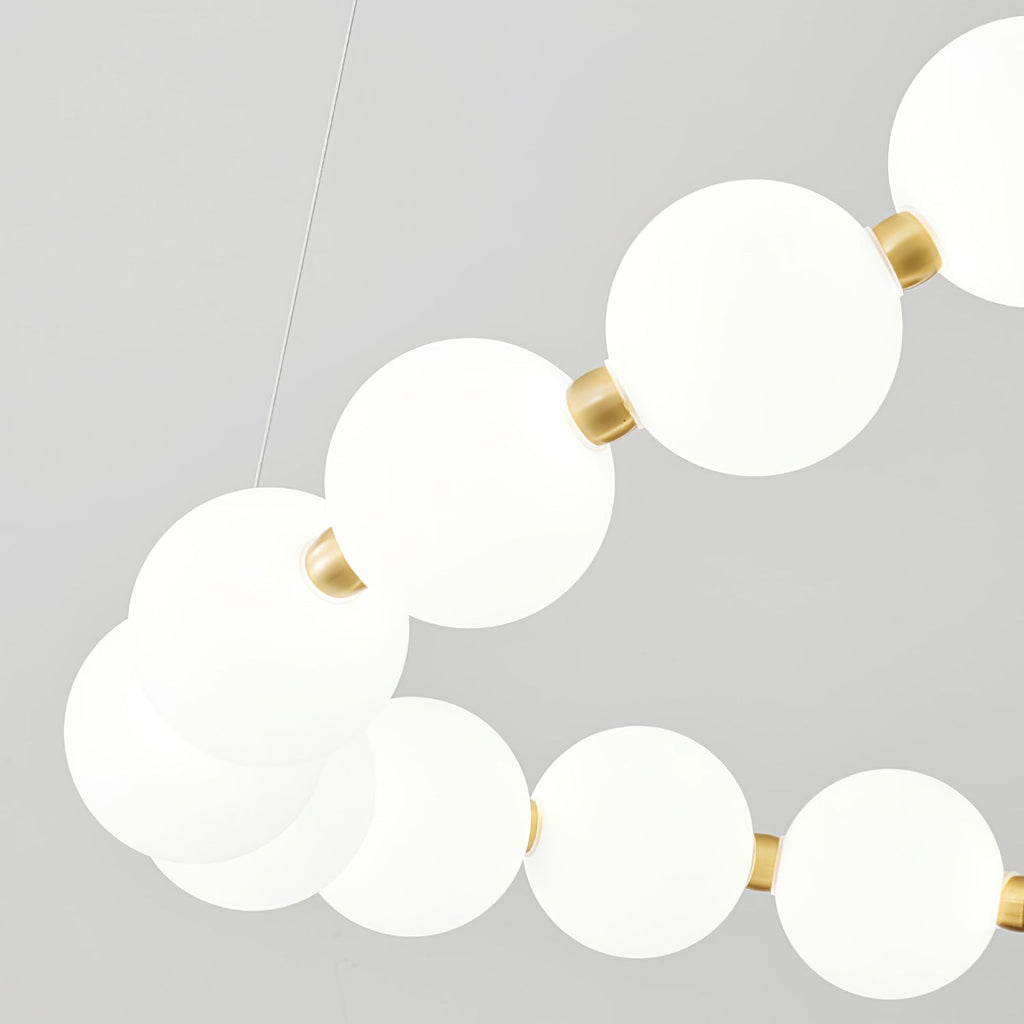 Pearl Chandelier | Modern Glass Globe Ceiling Light for Dining Room | Lologe