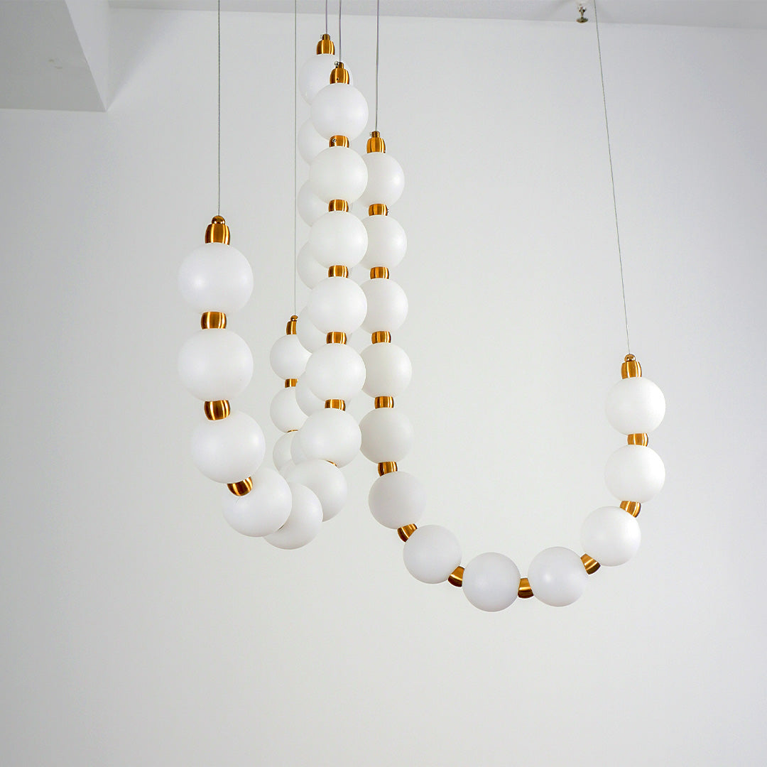 Pearl Chandelier | Modern Glass Globe Ceiling Light for Dining Room | Lologe