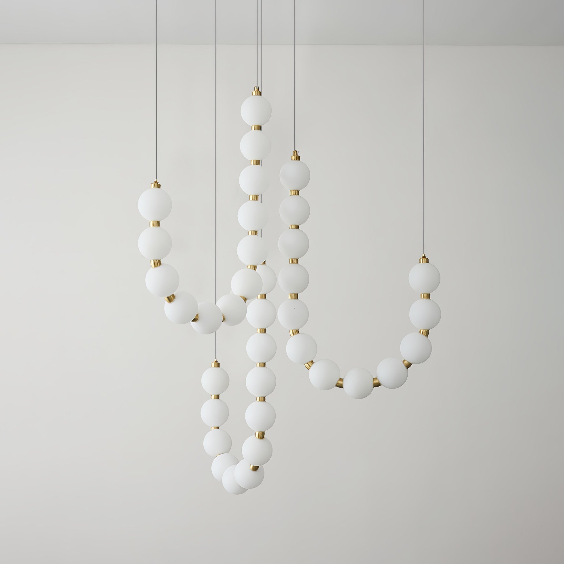 Pearl Chandelier | Modern Glass Globe Ceiling Light for Dining Room | Lologe