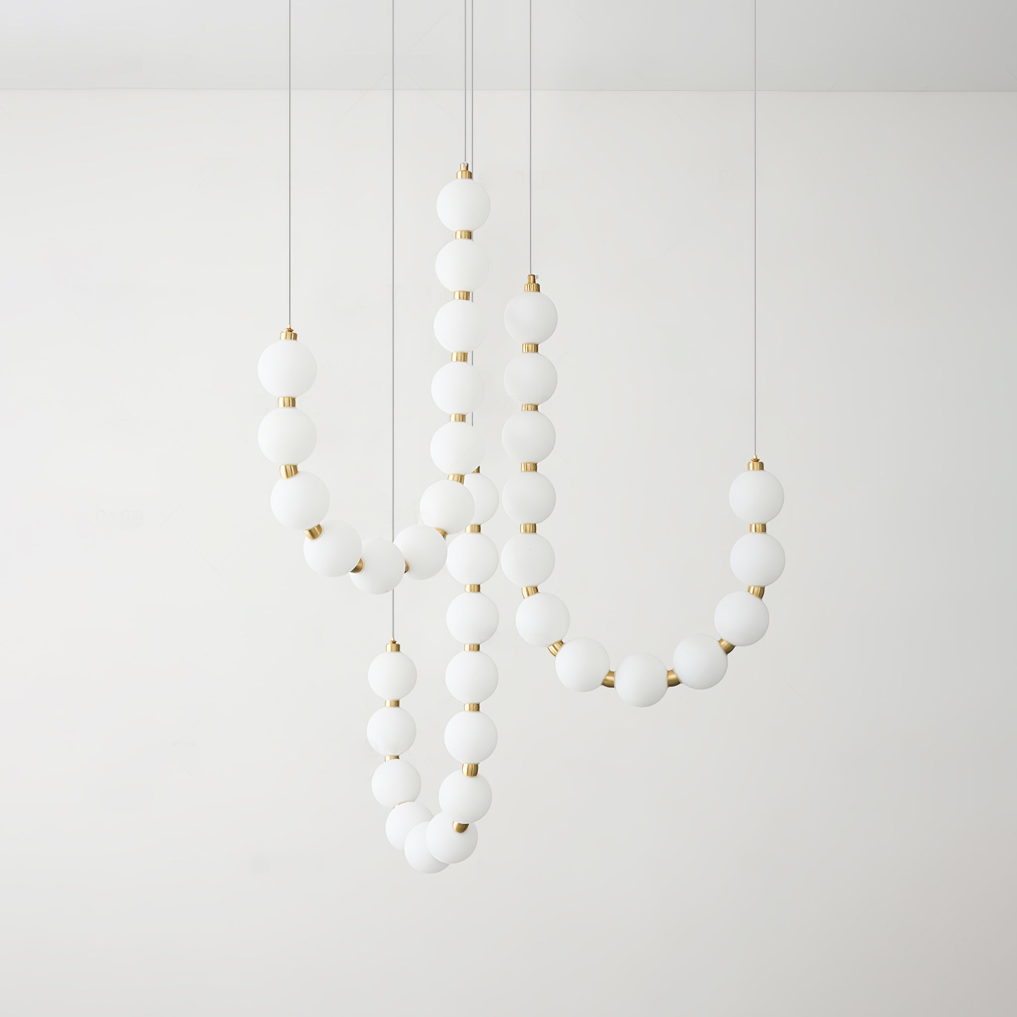 Pearl Chandelier | Modern Glass Globe Ceiling Light for Dining Room | Lologe