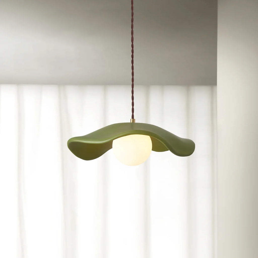 Resin Pendant Light | Modern Hat-Shaped Ceiling Lighting for Dining Room | Lologe