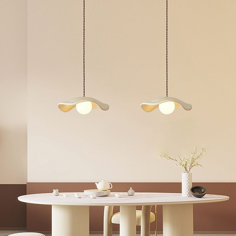 Resin Pendant Light | Modern Hat-Shaped Ceiling Lighting for Dining Room | Lologe