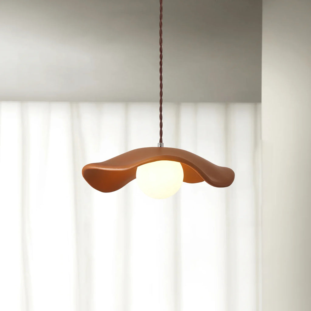 Resin Pendant Light | Modern Hat-Shaped Ceiling Lighting for Dining Room | Lologe