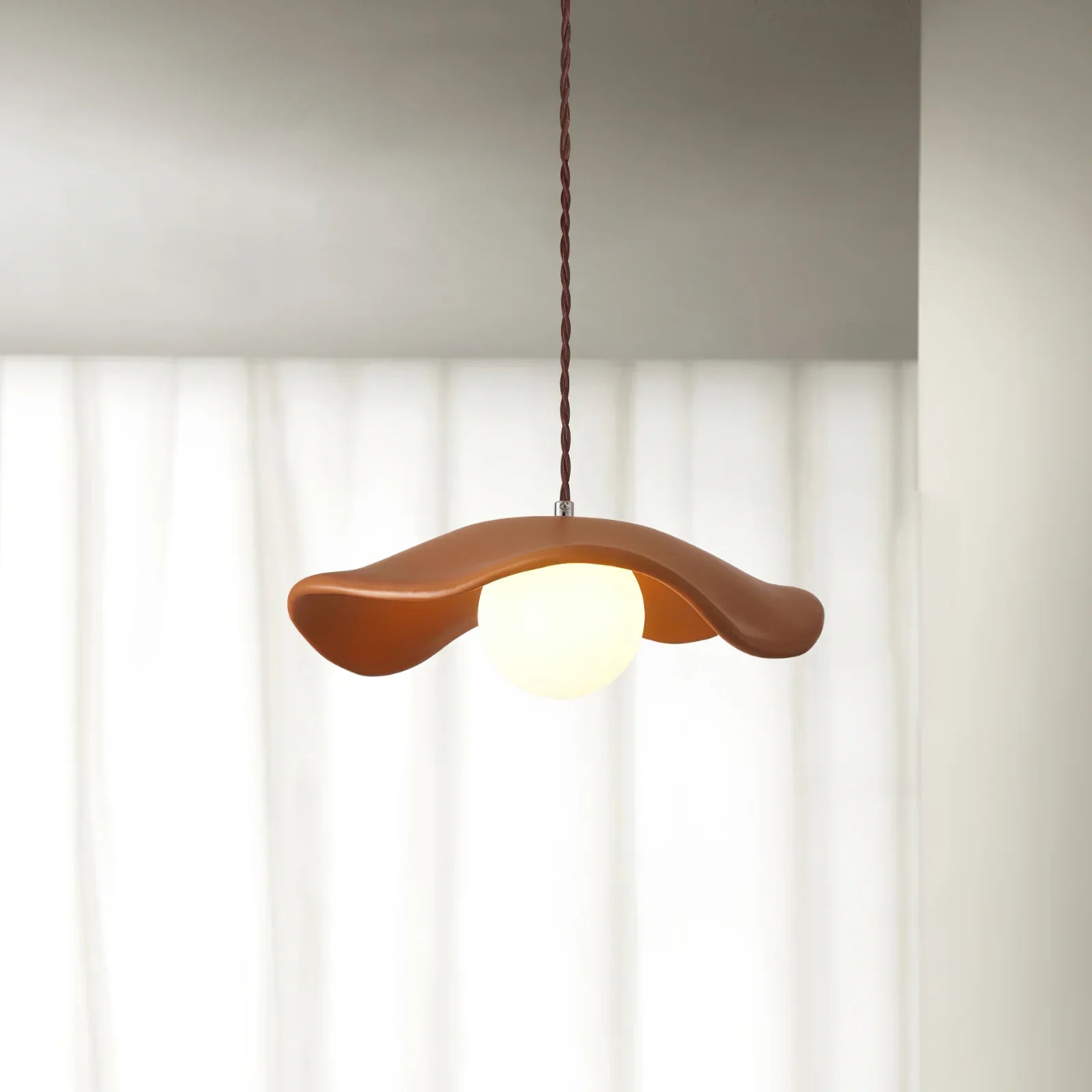 Resin Pendant Light | Modern Hat-Shaped Ceiling Lighting for Dining Room | Lologe