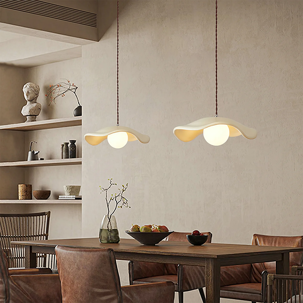 Resin Pendant Light | Modern Hat-Shaped Ceiling Lighting for Dining Room | Lologe