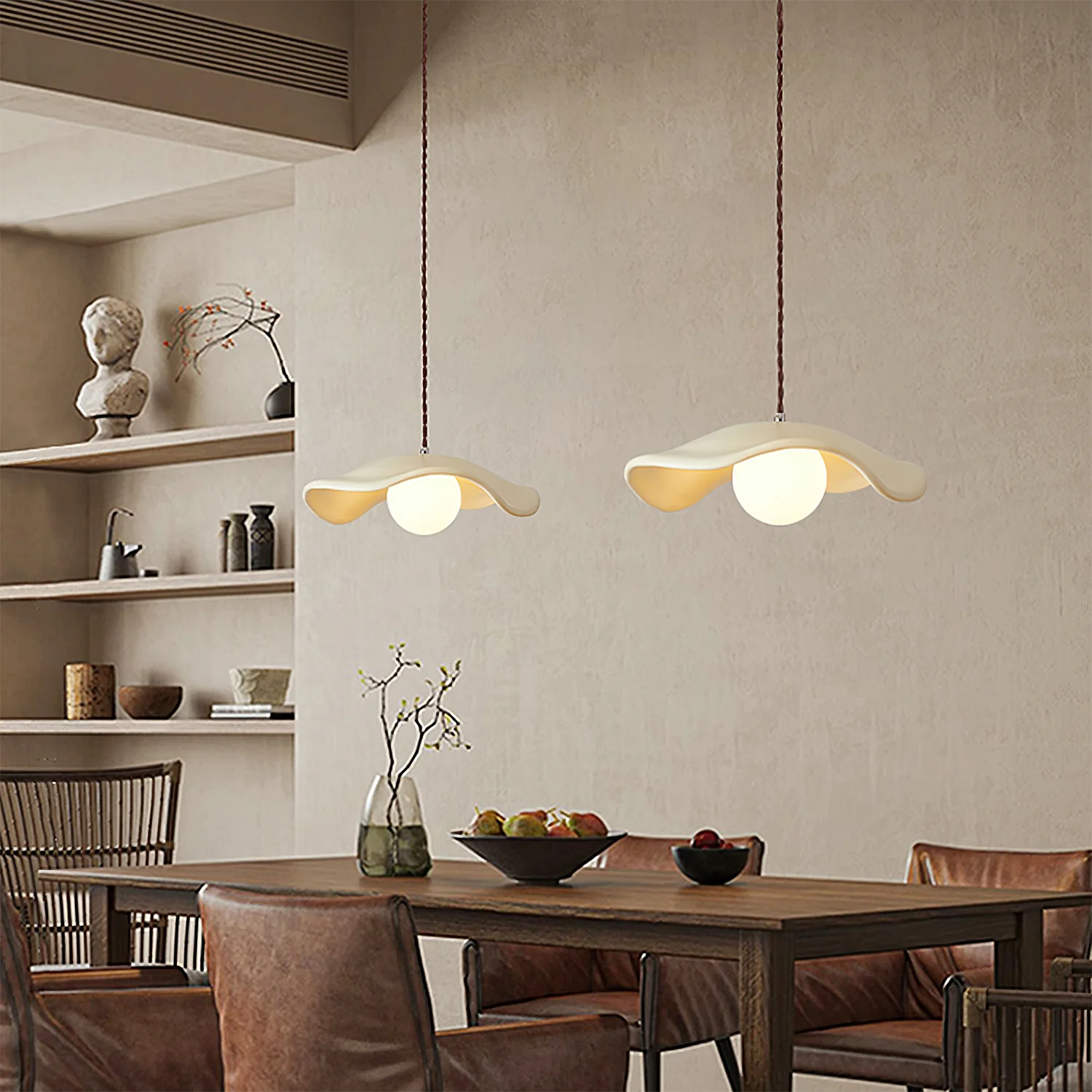 Resin Pendant Light | Modern Hat-Shaped Ceiling Lighting for Dining Room | Lologe