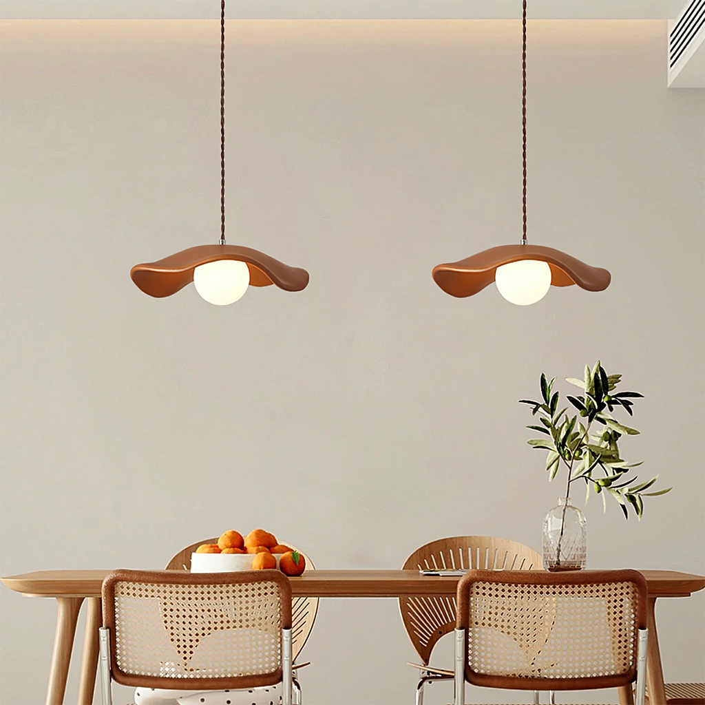 Resin Pendant Light | Modern Hat-Shaped Ceiling Lighting for Dining Room | Lologe