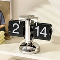 Retro Flip Clock | Stainless Steel | Modern Design | Desktop Display | Minimalist Home Decor | Lologe