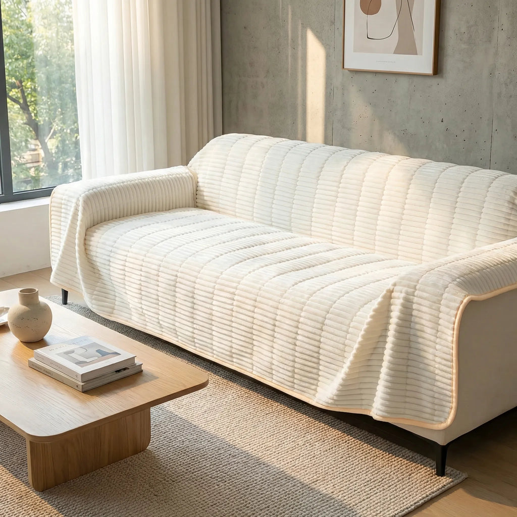 Ribelleve - Ribbed Sofa Throw Cover