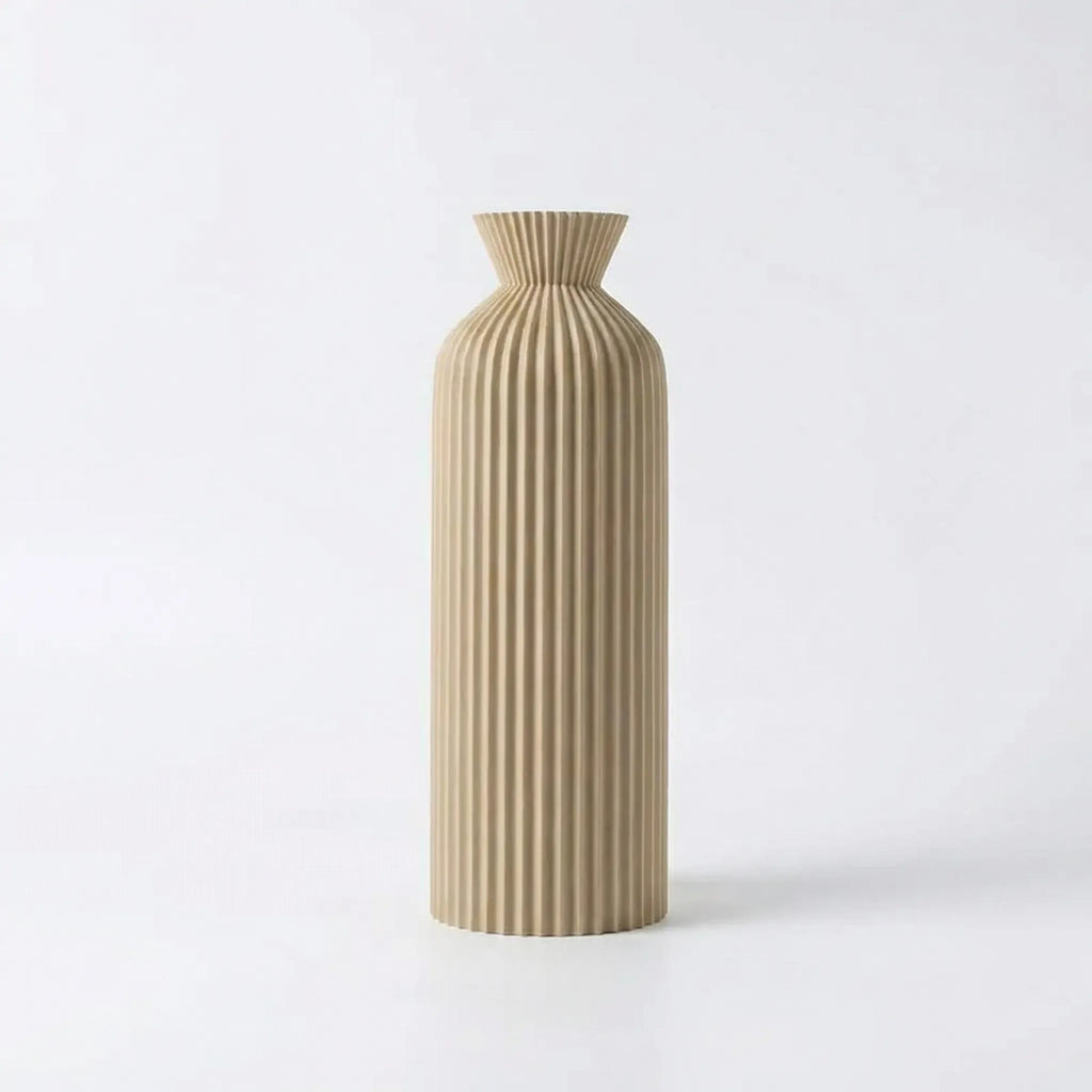 Rillova - Ribbed Tabletop Decorative Vase- Displaying Dried Botanicals