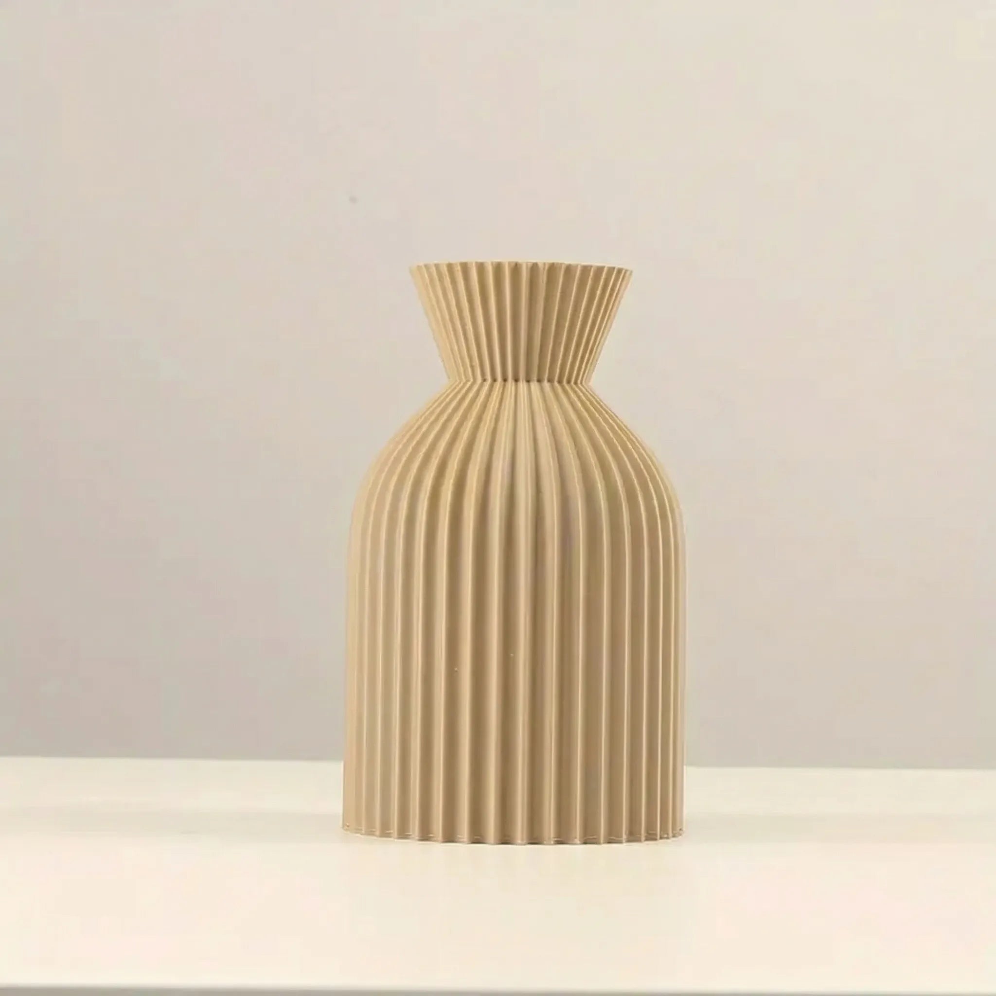 Rillova - Ribbed Tabletop Decorative Vase- Displaying Dried Botanicals