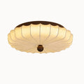 Wood Ceiling Light | Ripple Design Flush Mount Fixture for Bedroom & Living Room | Lologe