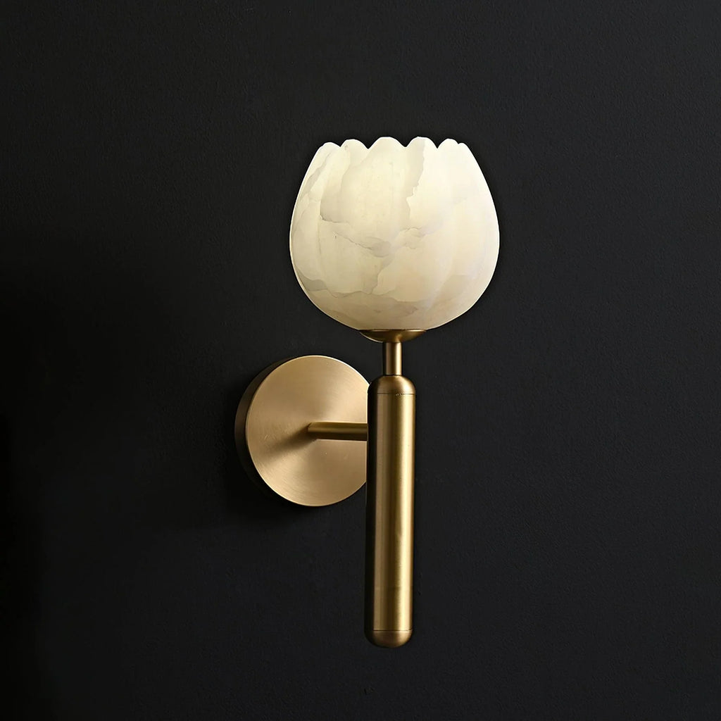 Marble Wall Lamp | Rose Design Modern Wall Light for Bedroom & Hallway | Lologe