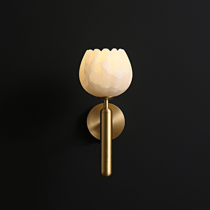 Marble Wall Lamp | Rose Design Modern Wall Light for Bedroom & Hallway | Lologe
