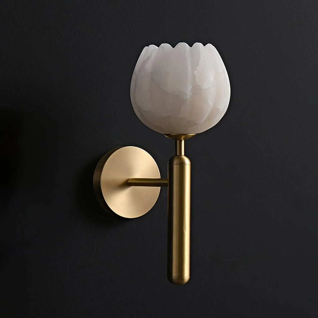 Marble Wall Lamp | Rose Design Modern Wall Light for Bedroom & Hallway | Lologe