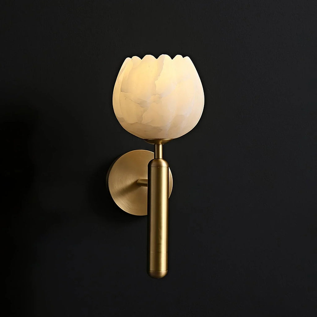 Marble Wall Lamp | Rose Design Modern Wall Light for Bedroom & Hallway | Lologe