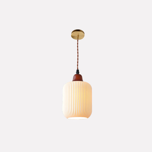 Japanese Ceramic Dome Pendant Light | Soft Kitchen Ambience | Lologe