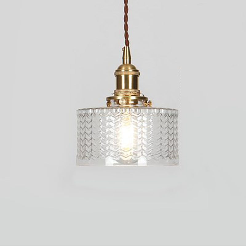 Glass Pendant Light for Kitchen Island | Brass Vintage Jar Shade | Lologe