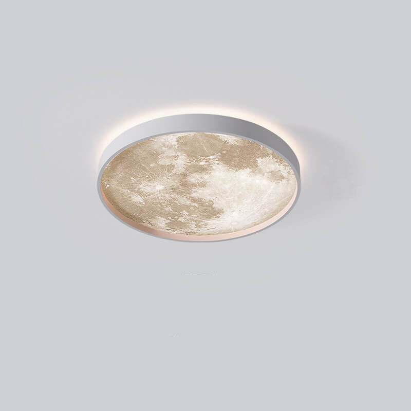 LED Flush Mount Ceiling Light | Bedroom | Moon Design | 3 Colour Modes | Lologe
