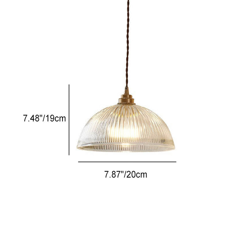 Glass Dome Pendant Light | Kitchen Ambience | Clear Glass Modern Design | Lologe