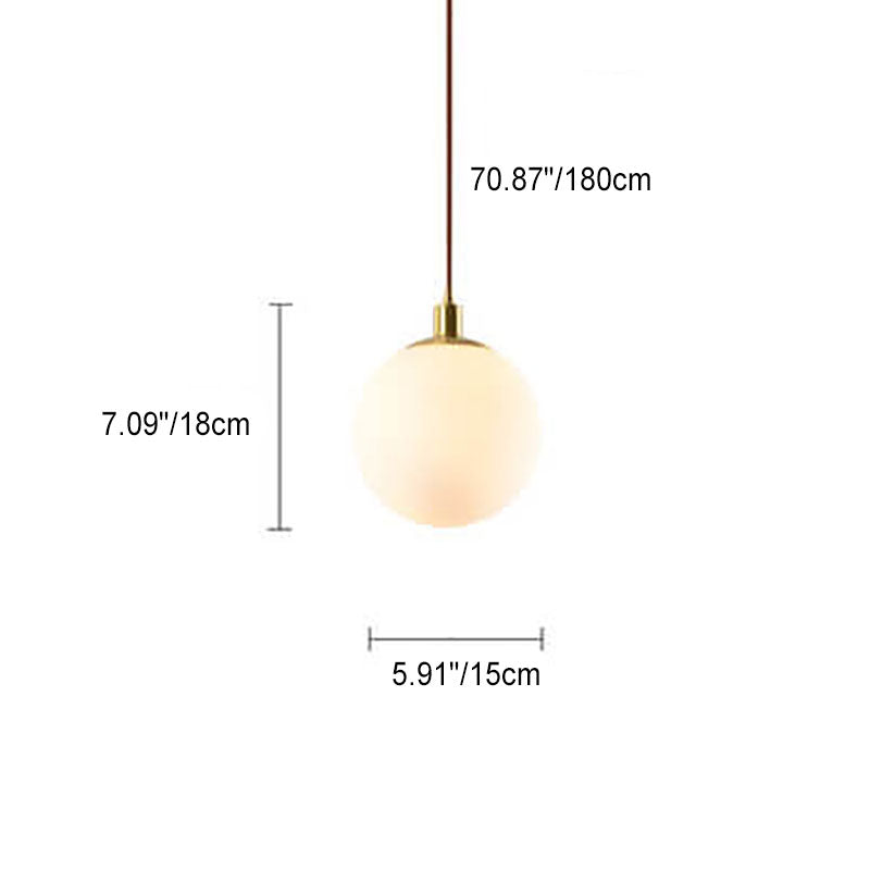 White Globe Pendant Light | Living Room Scandinavian Minimalist Design | Lologe