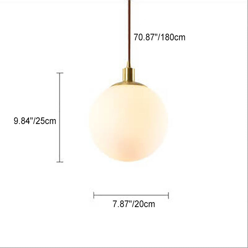 White Globe Pendant Light | Living Room Scandinavian Minimalist Design | Lologe