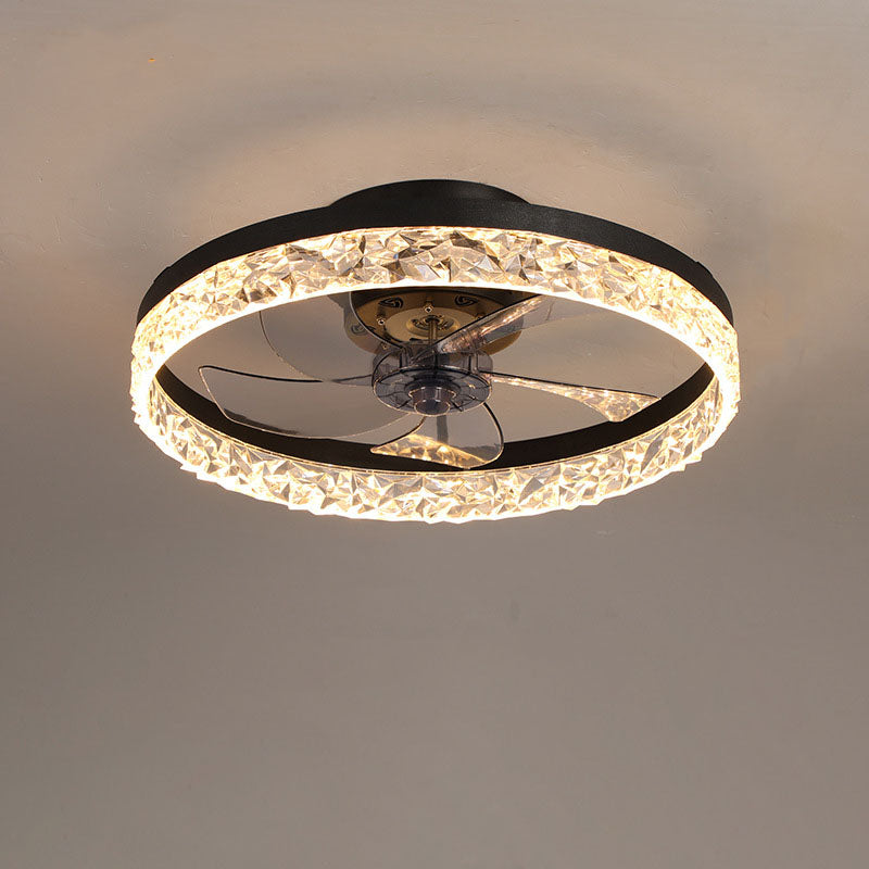 LED Ceiling Fan Light | Modern Ring Design | Semi-Flush Mount | Lologe