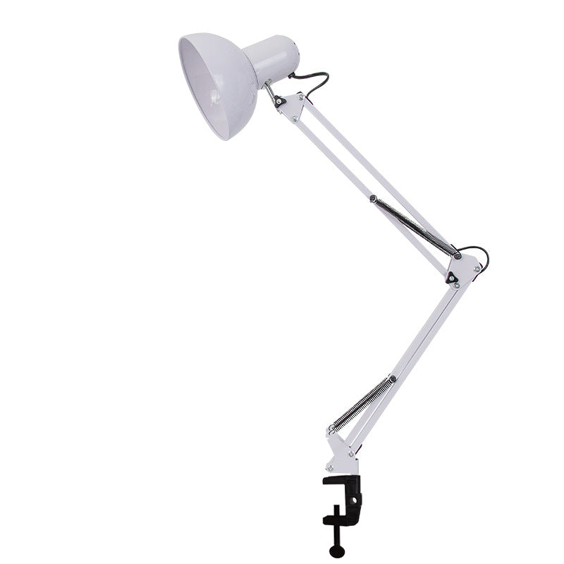 Clip-On Bedroom Table Lamp | Iron & ABS Retractable Long Arm Minimalist | Lologe