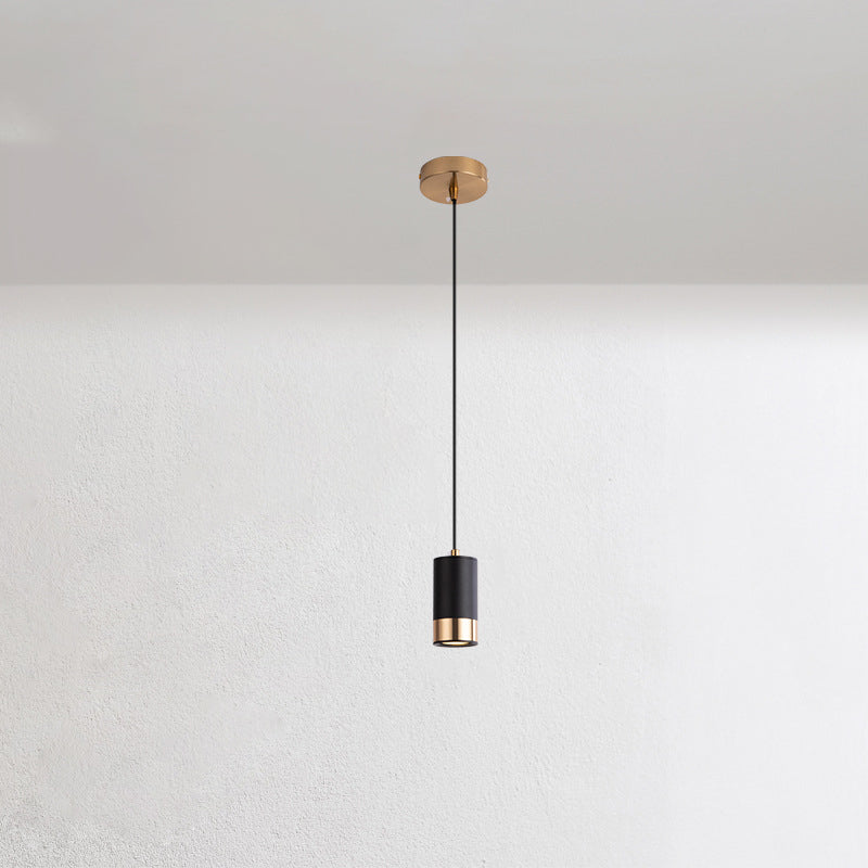 Pendant Light Dining Room | Iron Minimalist Column Design Black Gold Finish | Lologe