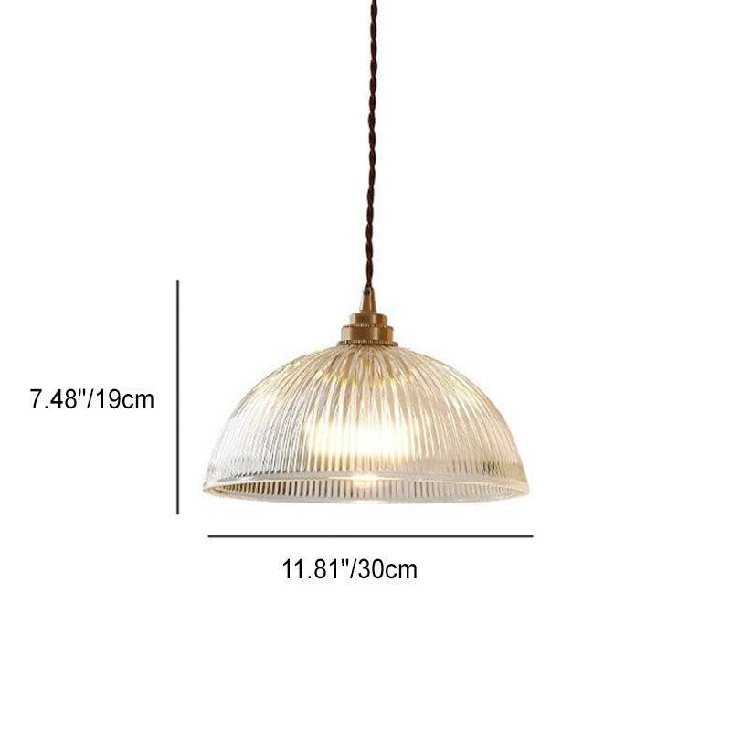 Glass Dome Pendant Light | Kitchen Ambience | Clear Glass Modern Design | Lologe