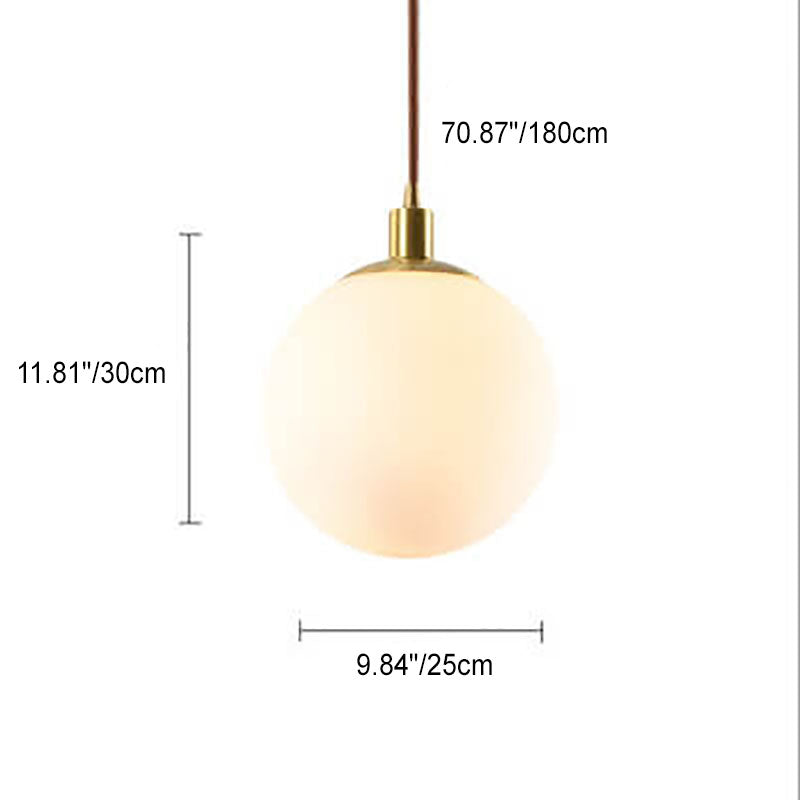White Globe Pendant Light | Living Room Scandinavian Minimalist Design | Lologe