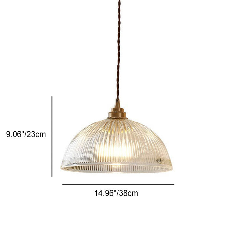 Glass Dome Pendant Light | Kitchen Ambience | Clear Glass Modern Design | Lologe