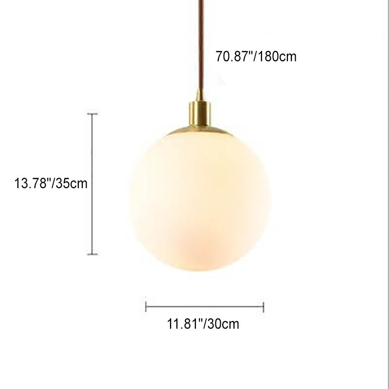 White Globe Pendant Light | Living Room Scandinavian Minimalist Design | Lologe