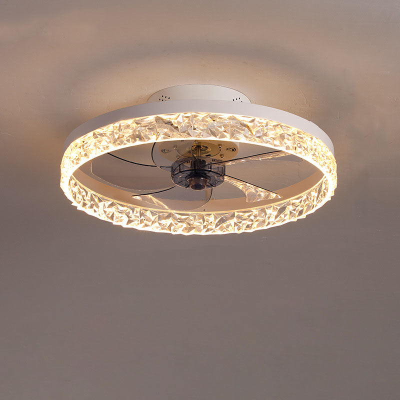 LED Ceiling Fan Light | Modern Ring Design | Semi-Flush Mount | Lologe