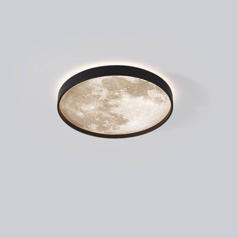 LED Flush Mount Ceiling Light | Bedroom | Moon Design | 3 Colour Modes | Lologe