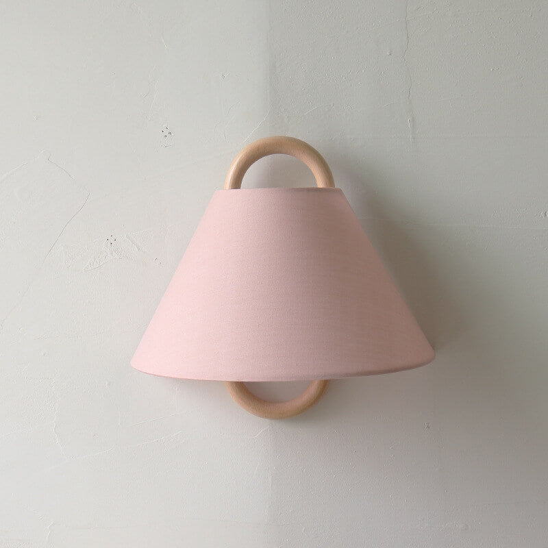 Wood Wall Sconce for Bedroom | Pleated Semi-Circle Shade Modern Lighting | Lologe