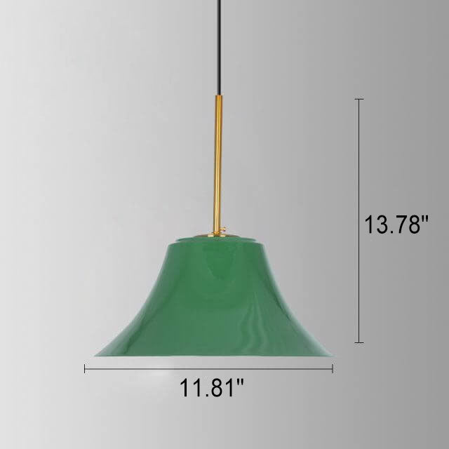 Industrial Green Iron Pendant Light | Vintage Loft Character | Lologe