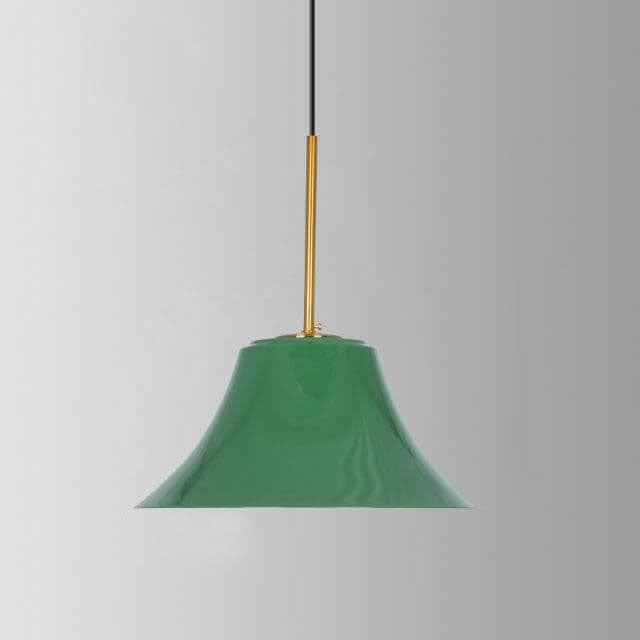 Industrial Green Iron Pendant Light | Vintage Loft Character | Lologe