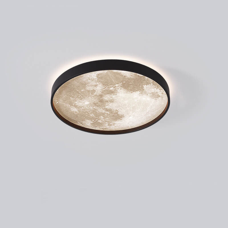 LED Flush Mount Ceiling Light | Bedroom | Moon Design | 3 Colour Modes | Lologe