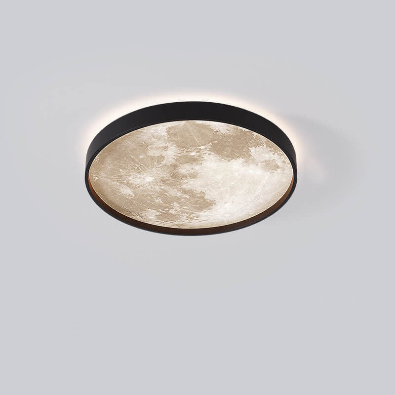 LED Flush Mount Ceiling Light | Bedroom | Moon Design | 3 Colour Modes | Lologe