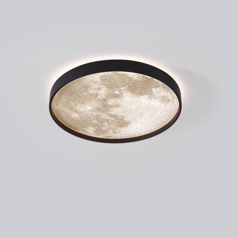 LED Flush Mount Ceiling Light | Bedroom | Moon Design | 3 Colour Modes | Lologe
