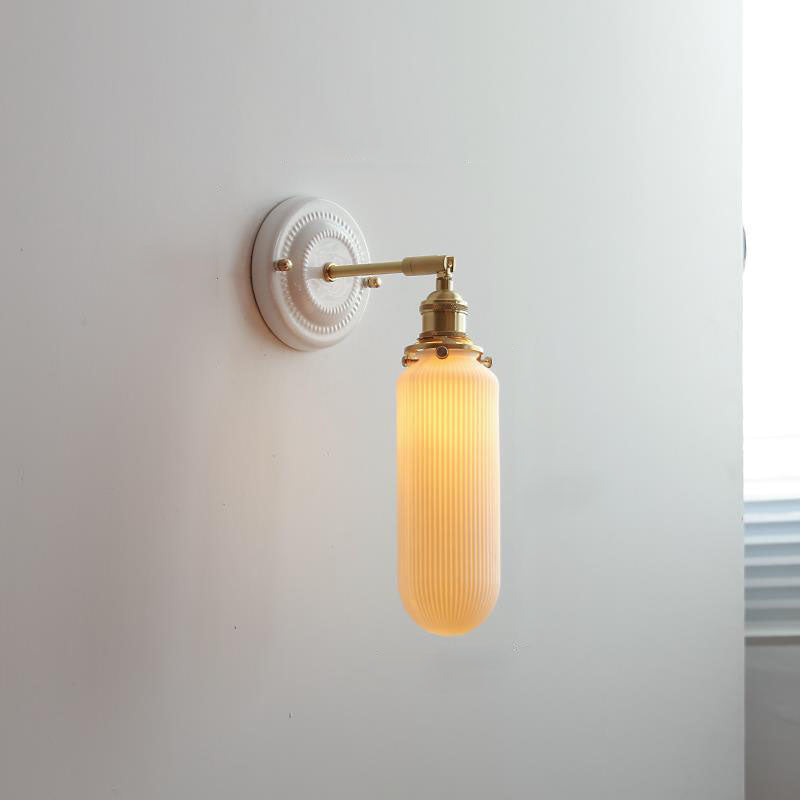 Vintage Ceramic Brass Wall Sconce | Living Room Round Design | Lologe
